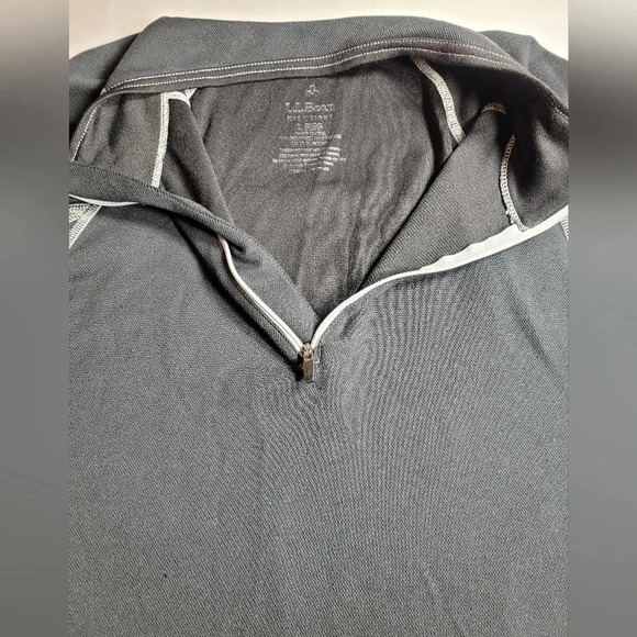 L.L. Bean Midweight Quarter Zip Long Sleeve Shirt sz L - Picture 5 of 9